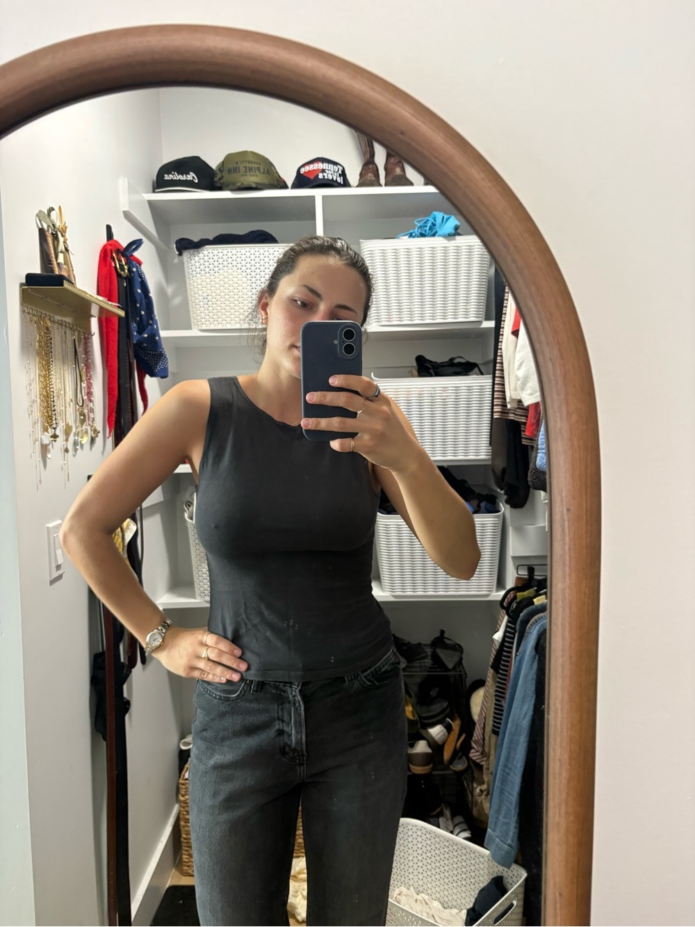 Brandy Melville Black Sleeveless Crewneck Tank